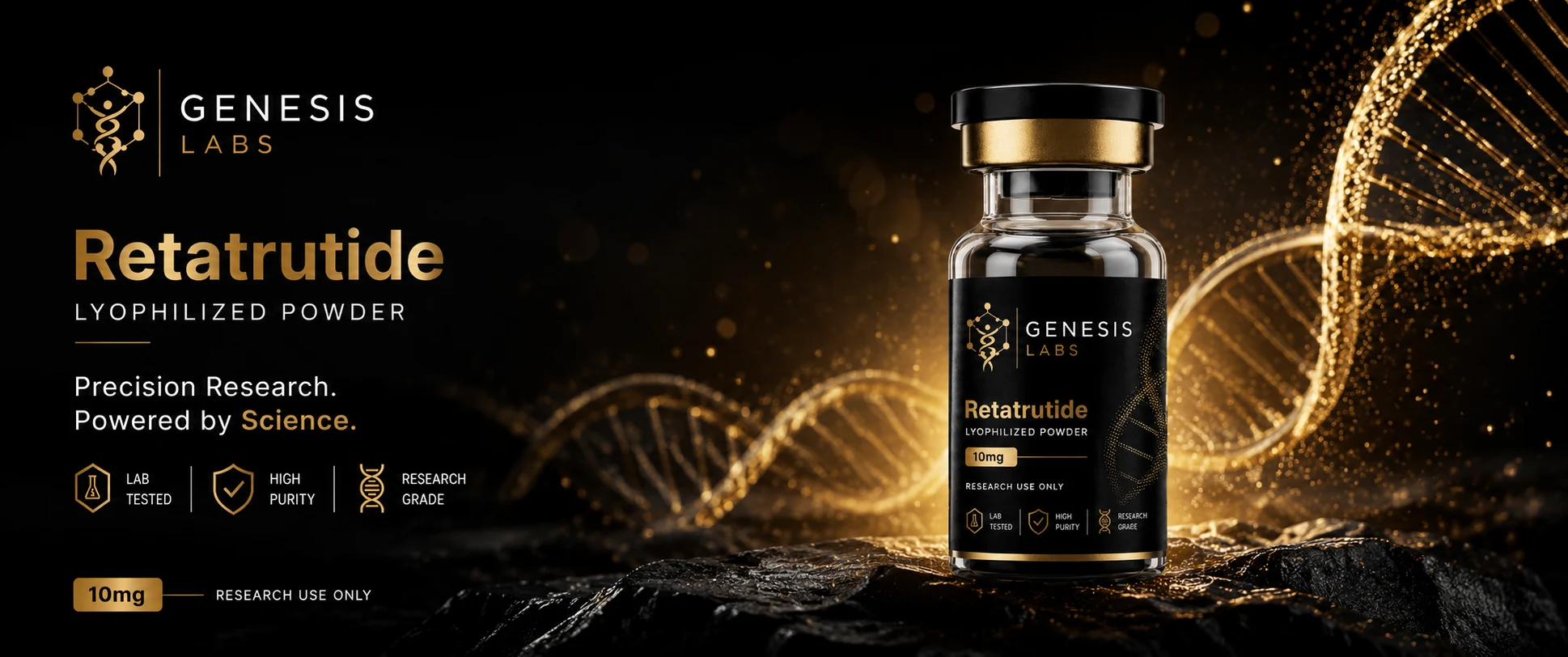 Genesis Labs Australia — 99%+ purity, HPLC-MS verified research peptides, dispatched same day from Australia